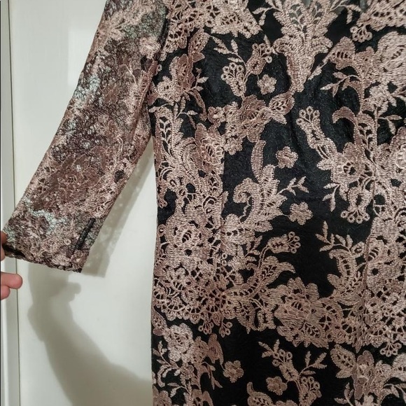 NWT JS COLLECTION Embroidered Cocktail Dress - Picture 3 of 5